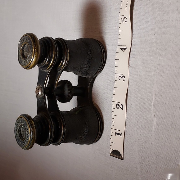 Vintage 1930s Jumelle Chevalier Opera Glasses Binoculars Brass Leather - Picture 2 of 8
